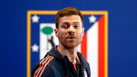 Xabi Alonso, durante la rueda de prensa