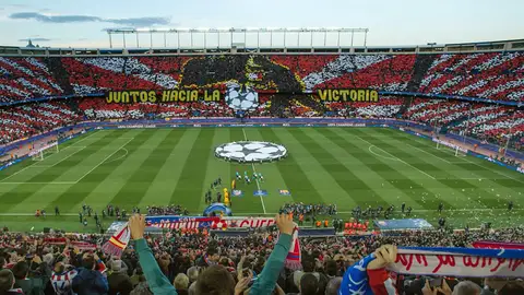 El Vicente Calderón durante un partido de Champions League El Vicente Calderón durante un partido de Champions League