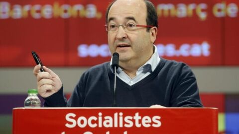 Miquel Iceta en un mitin