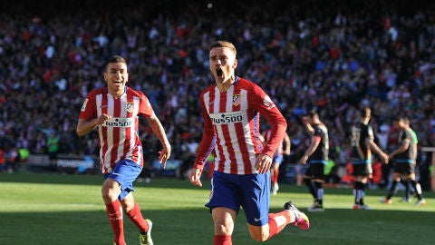 Antoine Griezmann celebra un gol ante el Rayo