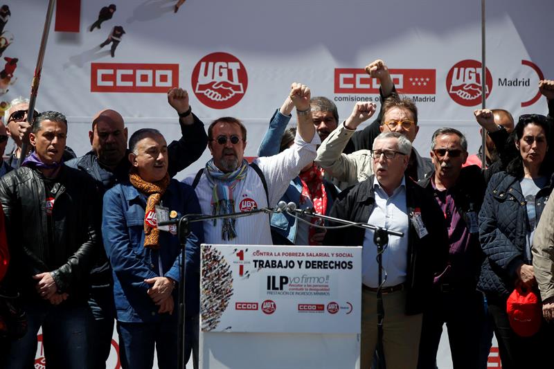 CCOO y UGT aprovechan el 1 de mayo para pedir el voto y un Gobierno de cambio CCOO y UGT aprovechan el 1 de mayo para pedir el voto y un Gobierno de cambio