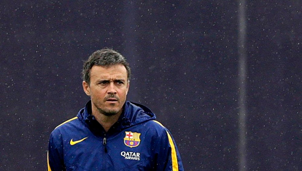 Luis Enrique, en un entrenamiento