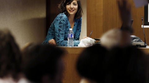 La secretaria general de Podemos en Navarra Laura P&eacute;rez