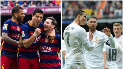 Madrid y Barcelona celebran un gol ante Espanyol y Valencia