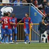 El Levante celebra un gol contra el Atlético