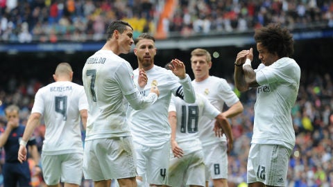 Cristiano celebra un gol del Real Madrid