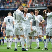 Cristiano celebra un gol del Real Madrid