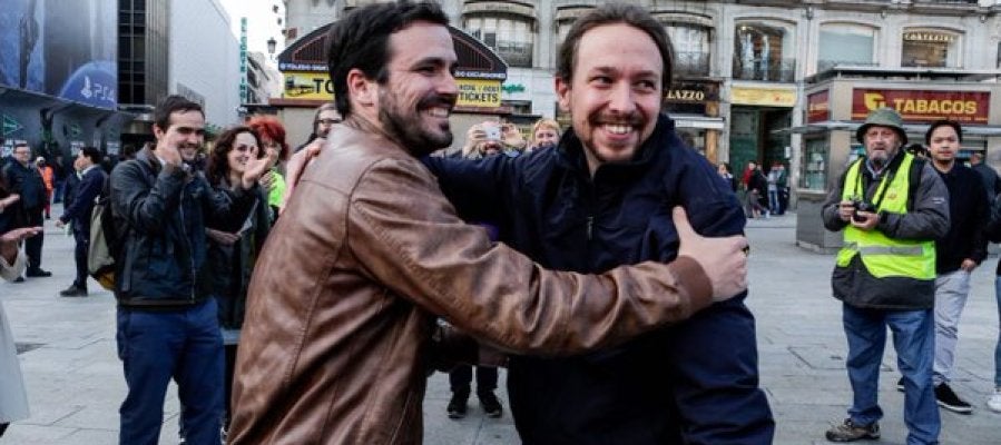 Alberto Garzón y Pablo Iglesias Alberto Garzón y Pablo Iglesias
