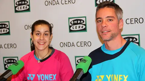 Carolina Marín y su entrenador, Fernando Rivas Carolina Marín y su entrenador, Fernando Rivas