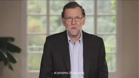 Mariano Rajoy, en el vídeo de precampaña. Mariano Rajoy, en el vídeo de precampaña.