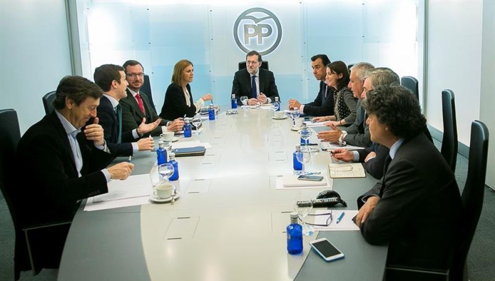 Mariano Rajoy durante la reunión del Comité de Dirección del partido