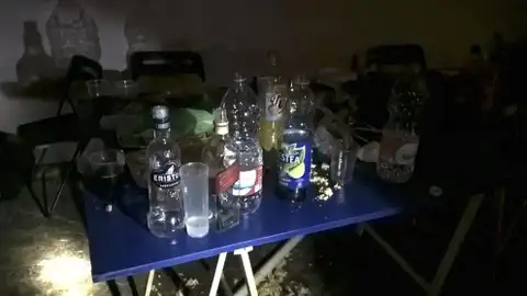 El interior del local donde se celebró la fiesta ilegal en Madrid El interior del local donde se celebró la fiesta ilegal en Madrid
