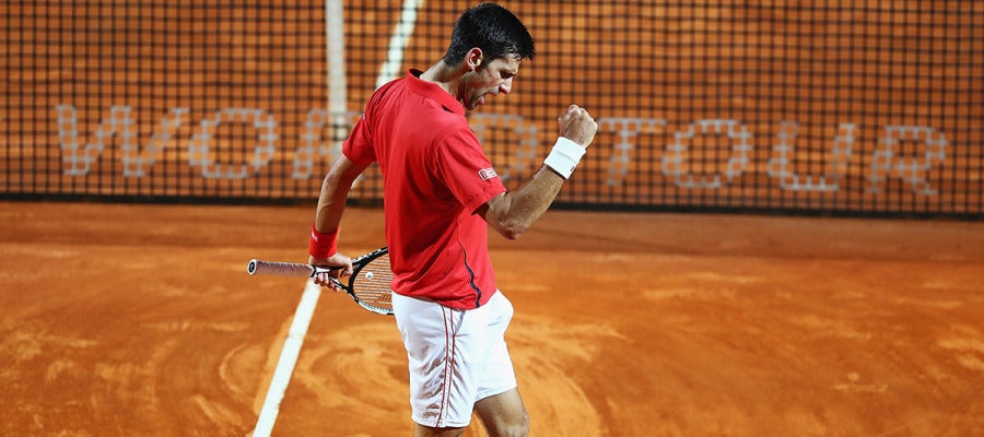 Djokovic celebra el pase a la final Djokovic celebra el pase a la final