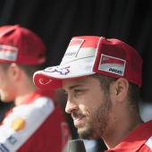 Andrea Dovizioso, durante un acto con Ducati