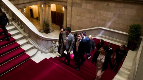 Arnaldo Otegi en el Parlament catal&aacute;n