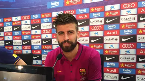 Gerard Piqué en rueda de prensa Gerard Piqué en rueda de prensa