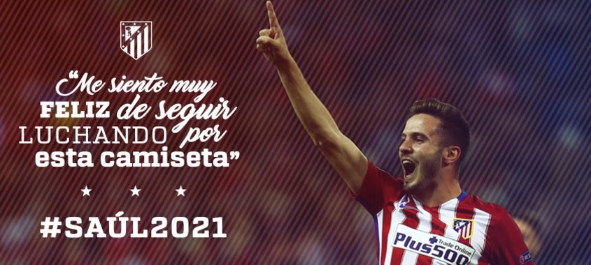 Saúl Ñíguez renueva con el Atlético de Madrid hasta 2021 Saúl Ñíguez renueva con el Atlético de Madrid hasta 2021