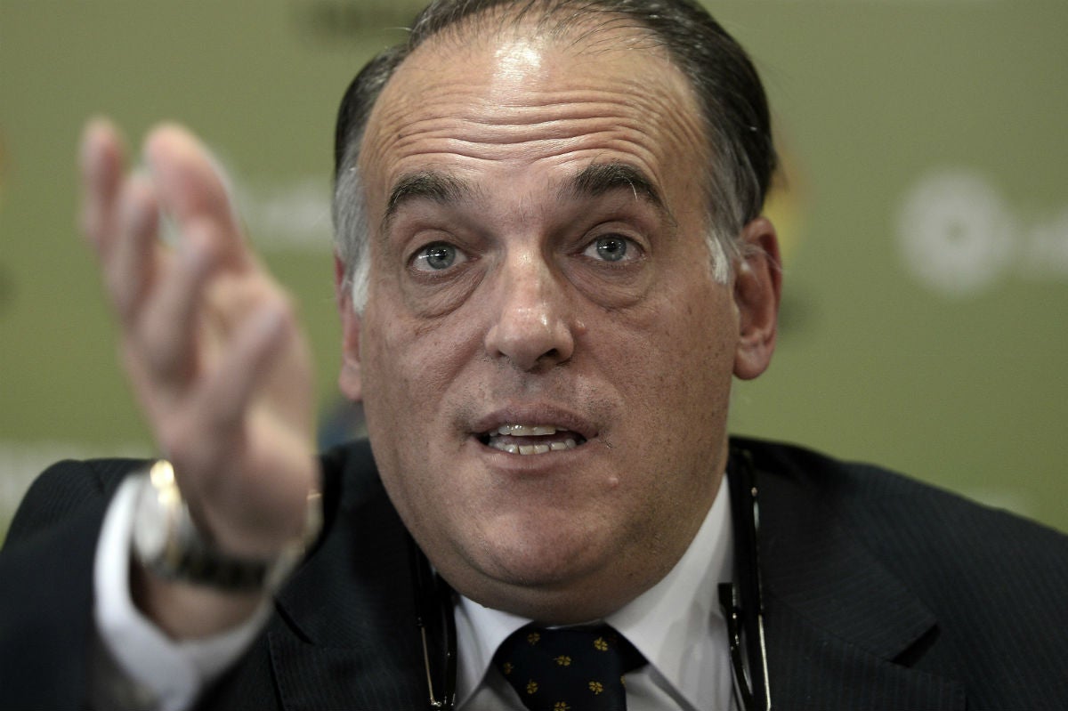 Javier Tebas: "Las esteladas son símbolos que defienden la destrucción de España" Javier Tebas: "Las esteladas son símbolos que defienden la destrucción de España"