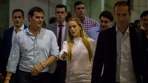 Albert Rivera, a su llegada a Venezuela.