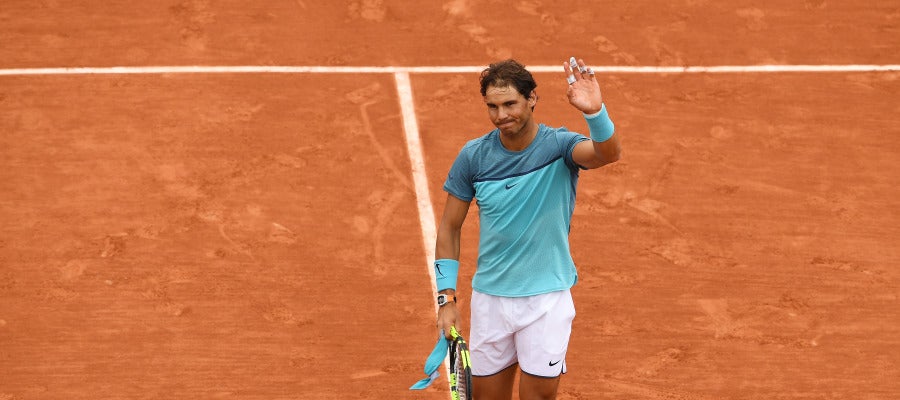 Rafa Nadal celebra su victoria ante Groth Rafa Nadal celebra su victoria ante Groth