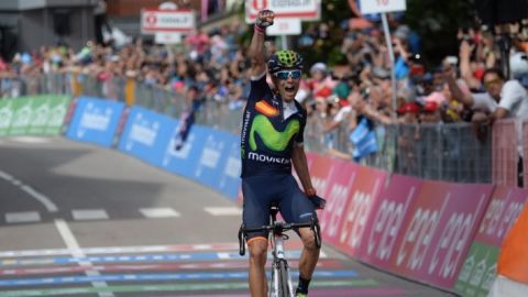 Valverde celebra su victoria