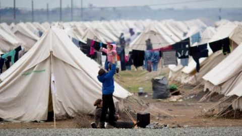 Imagen del campo de refugiados de Idomeni. 