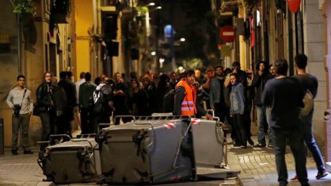 Enfrentamientos en Barcelona