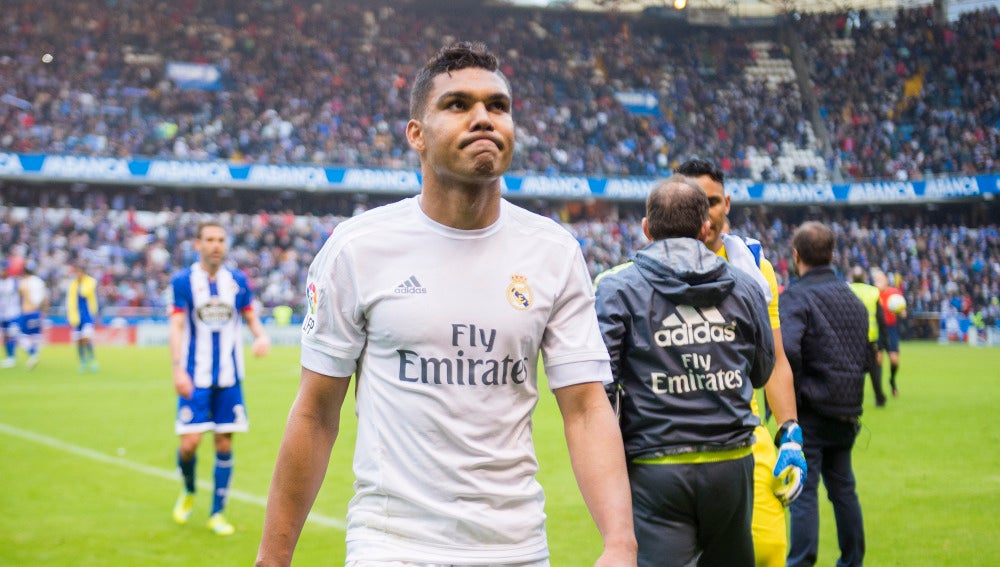 Casemiro al término de un partido con el Real Madrid