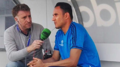 Keylor Navas con Fernando Burgos en Al Primer Toque