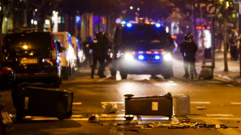 Destrozos por las protestas en Barcelona