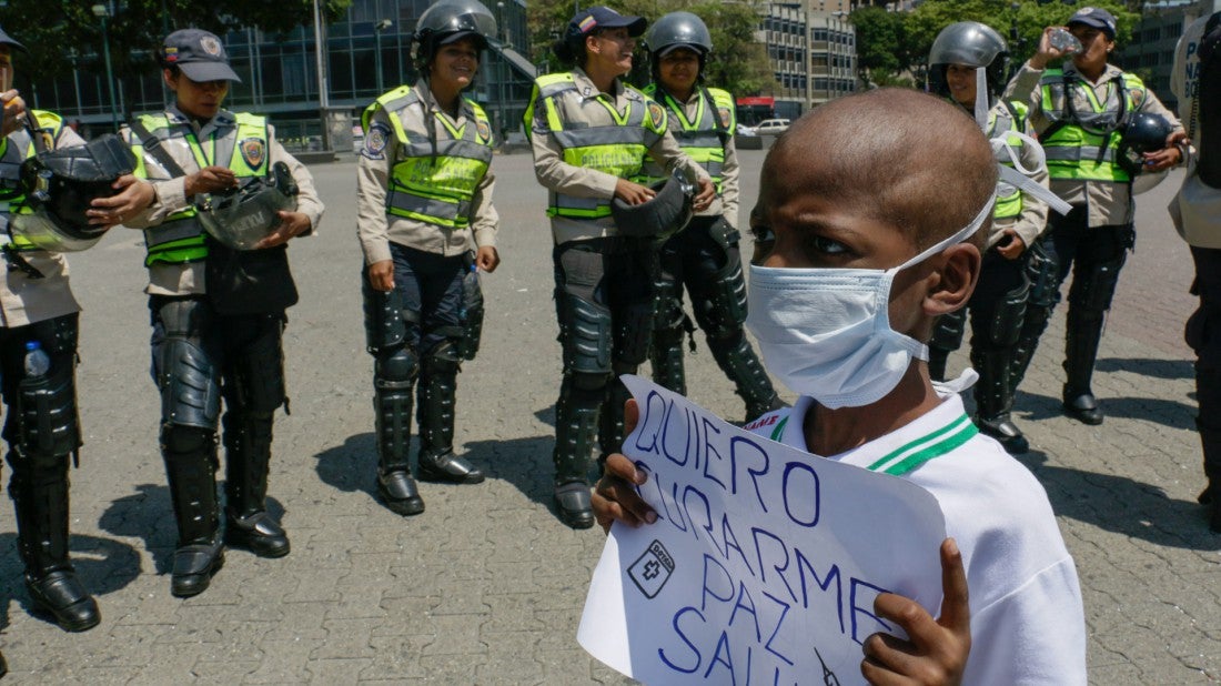 Oliver, el niño venezolano que protestó por sus medicamentos en plena crisis Oliver, el niño venezolano que protestó por sus medicamentos en plena crisis