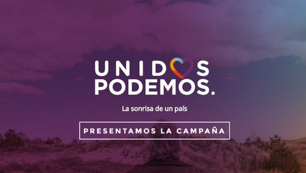 "La sonrisa de un país" y un corazón multicolor, lema de campaña de Unidos Podemos