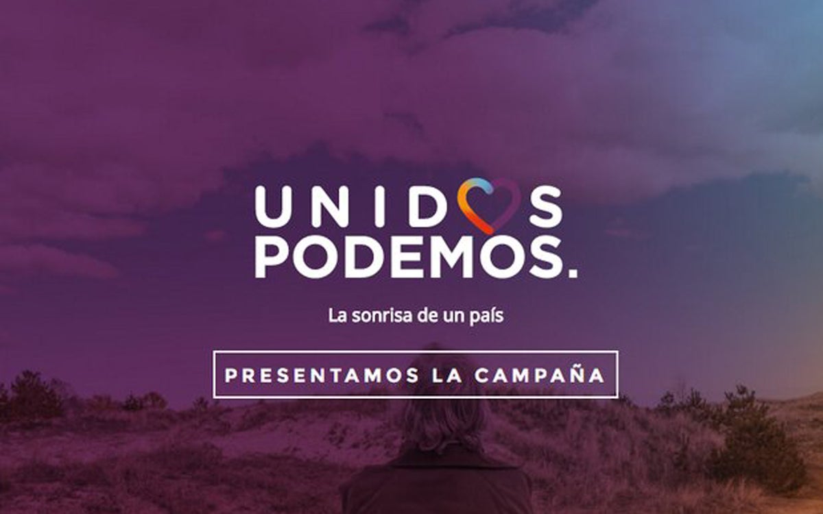 'La sonrisa de un país' y un corazón multicolor, lema de Unidos Podemos para el 26J 'La sonrisa de un país' y un corazón multicolor, lema de Unidos Podemos para el 26J