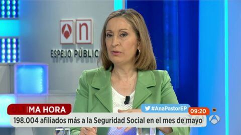 La ministra de Fomento en funciones, Ana Pastor, en Espejo P&uacute;blico