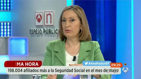 La ministra de Fomento en funciones, Ana Pastor, en Espejo Público La ministra de Fomento en funciones, Ana Pastor, en Espejo Público