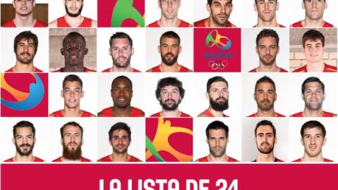 La lista de 24 preseleccionados para los Juegos Ol&iacute;mpicos de R&iacute;o de Janeiro
