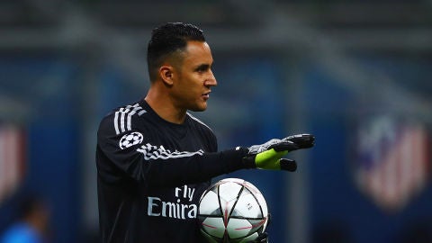 Keylor Navas durante la final de Champions con el Real Madrid