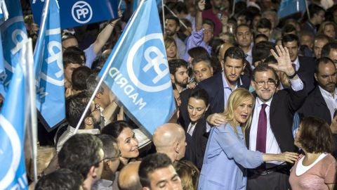 Mariano Rajoy, en el inicio de campa&ntilde;a del PP