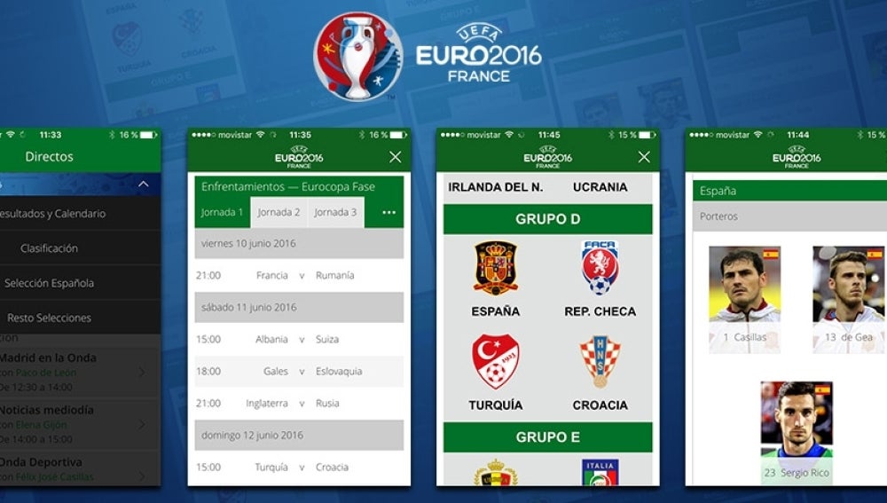 Toda la información de la Eurocopa 2016 en la aplicación de Onda Cero