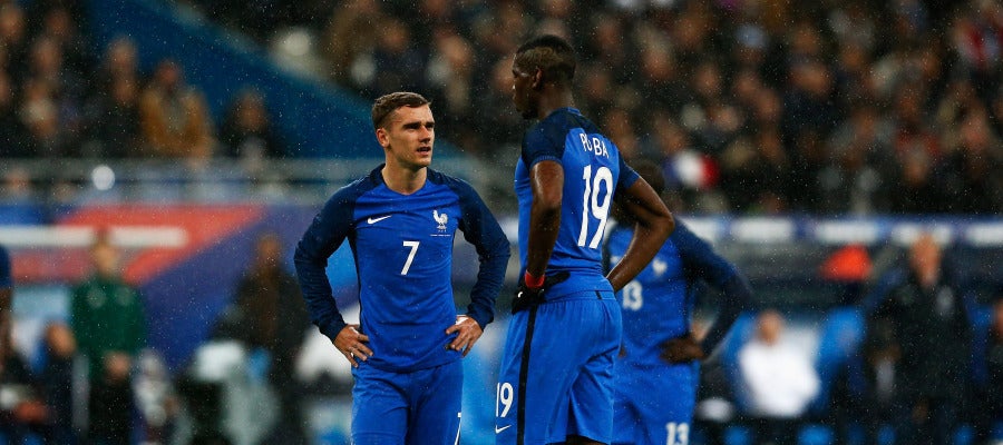 Griezmann y Pogba, líderes de la selección francesa Griezmann y Pogba, líderes de la selección francesa