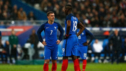 Griezmann y Pogba, l&iacute;deres de la selecci&oacute;n francesa