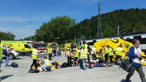 Simulacro de accidente. Coegi. Simulacro de accidente. Coegi.