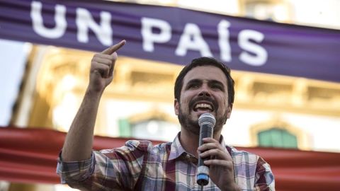 Alberto Garz&oacute;n, en un acto en M&aacute;laga
