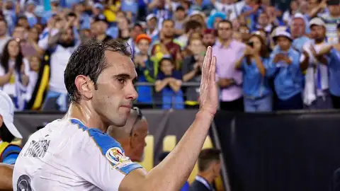 Godín, después de que se confirmara la eliminación de la Copa América. Godín, después de que se confirmara la eliminación de la Copa América.