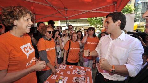 Abert Rivera en un acto de su partido en Albacete.