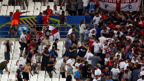 Grada durante el Inglaterra - Rusia