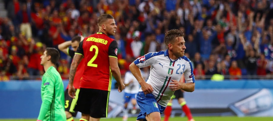 Emanuele Giaccherini celebra su gol ante Bélgica Emanuele Giaccherini celebra su gol ante Bélgica