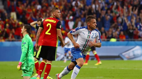 Emanuele Giaccherini celebra su gol ante B&eacute;lgica