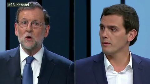Frame 21.640409 de: Rajoy a Rivera: "&iquest;Cu&aacute;ndo cobr&oacute; usted dinero negro?"