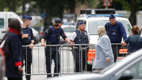 Polic&iacute;as en Bruselas